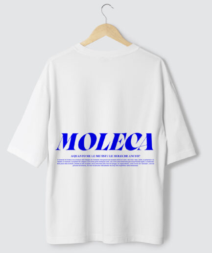 Retro della T-Shirt “Moleca” con scritta Moleca e descrizione