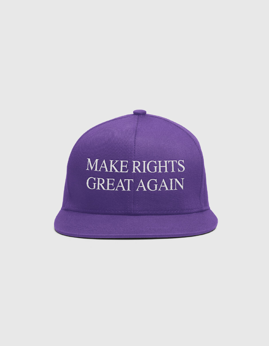 Cappellino Pride 2025 con scritta Make Rights Great Again – Rainbow o Bianco