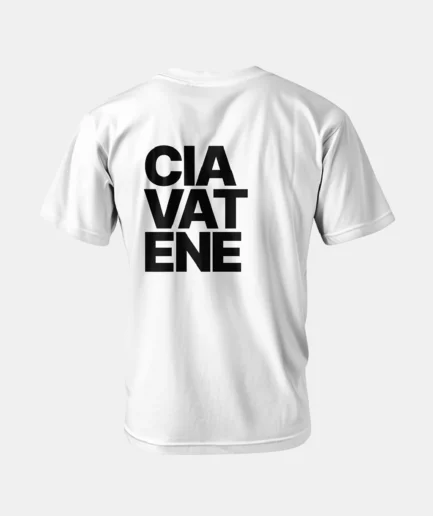 T-shirt CiosaBella bianca con scritta retro Ciavatene