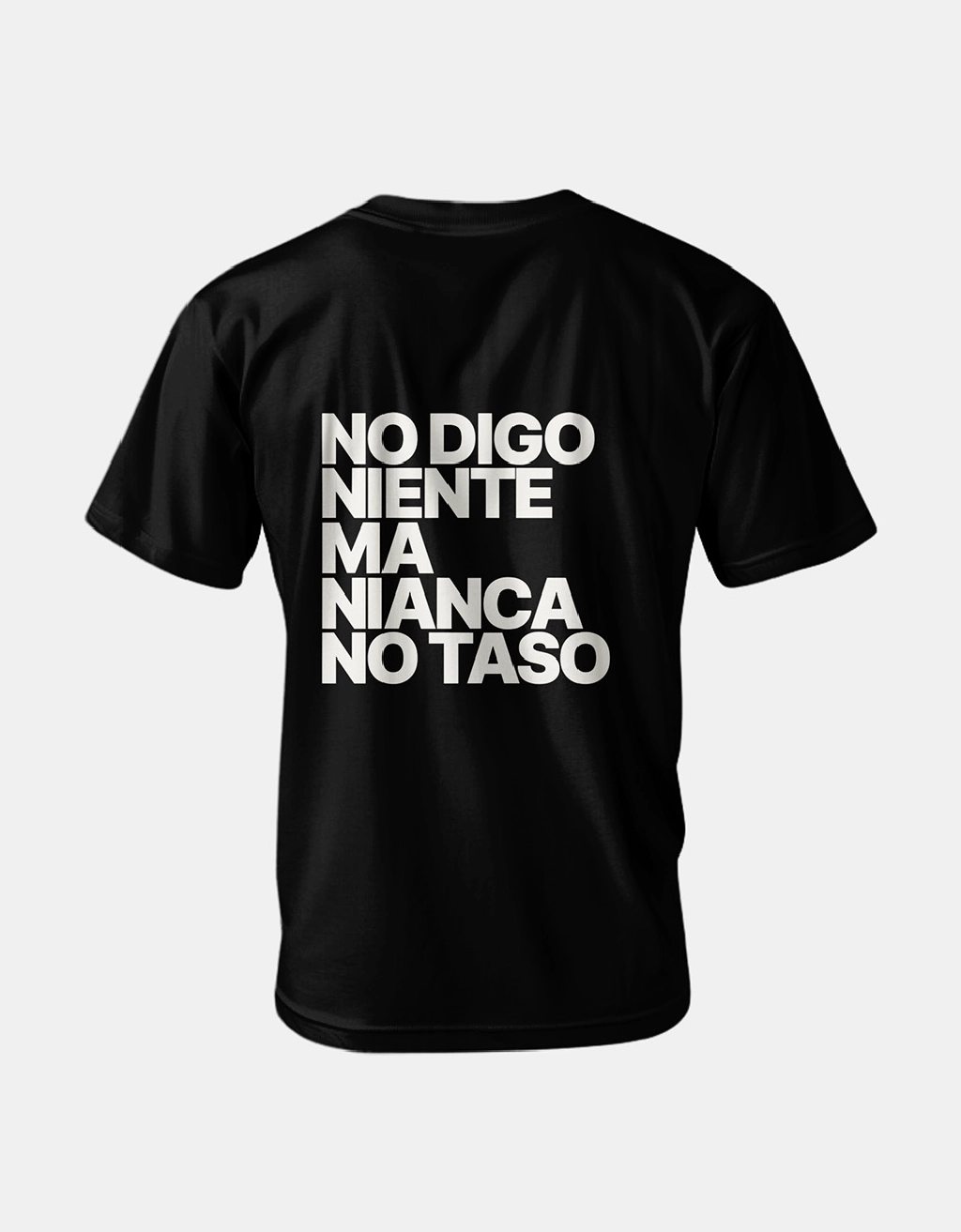 t-shirt-digo-nera T-shirt CiosaBella nera scritta No digo niente ma nianca no taso