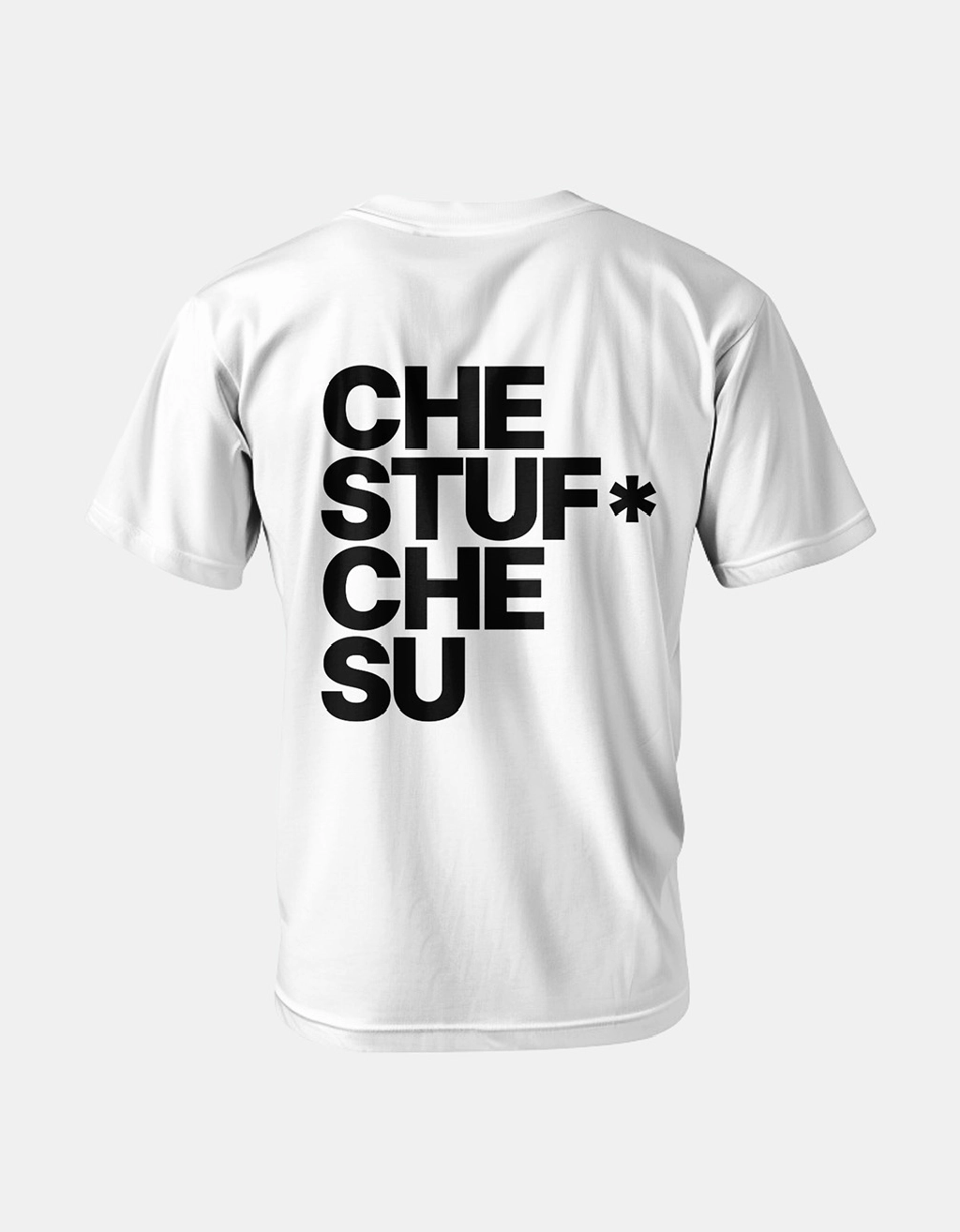 t-shirt-stuf-bianca T-shirt CiosaBella bianca con testo ironico dialetto retro Che stuf che su