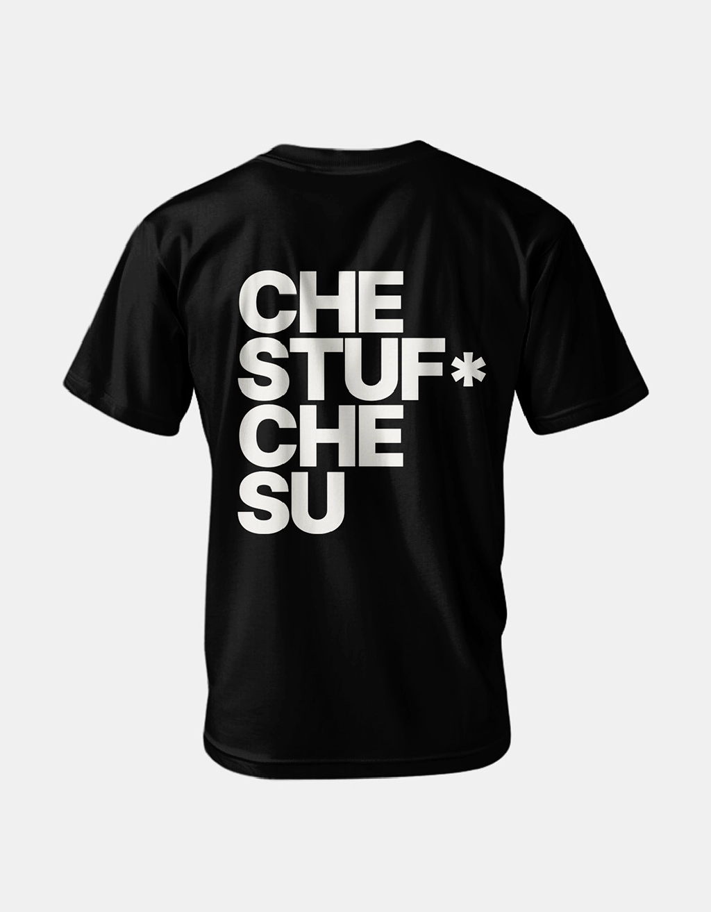 t-shirt-stuf-nera T-shirt CiosaBella nera con testo ironico dialetto Che stuf che su