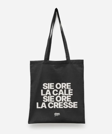Totebag Sie ore la cale, sie ore la crese