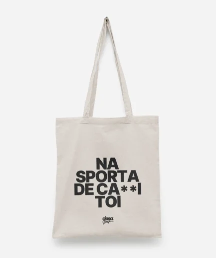 Totebag color natural CiosaBella con scritta Na sporta de cai toi